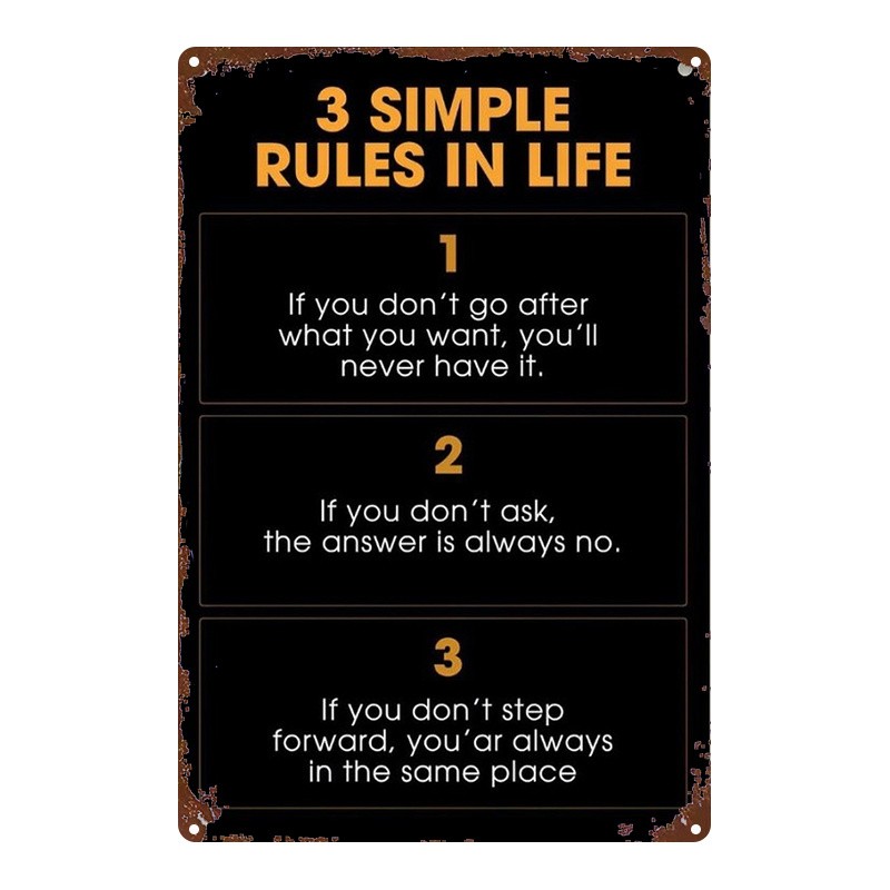 Metal Sign 8×12 Inches Square Wall Art
