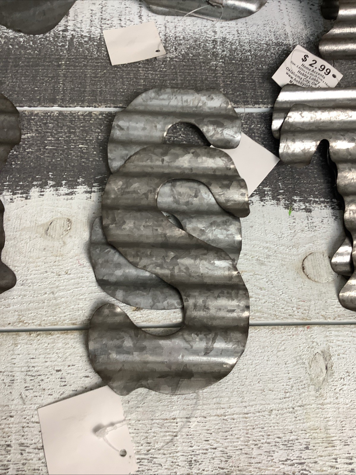 Lot Of 5” And 6” Assorted Galvanized Letters