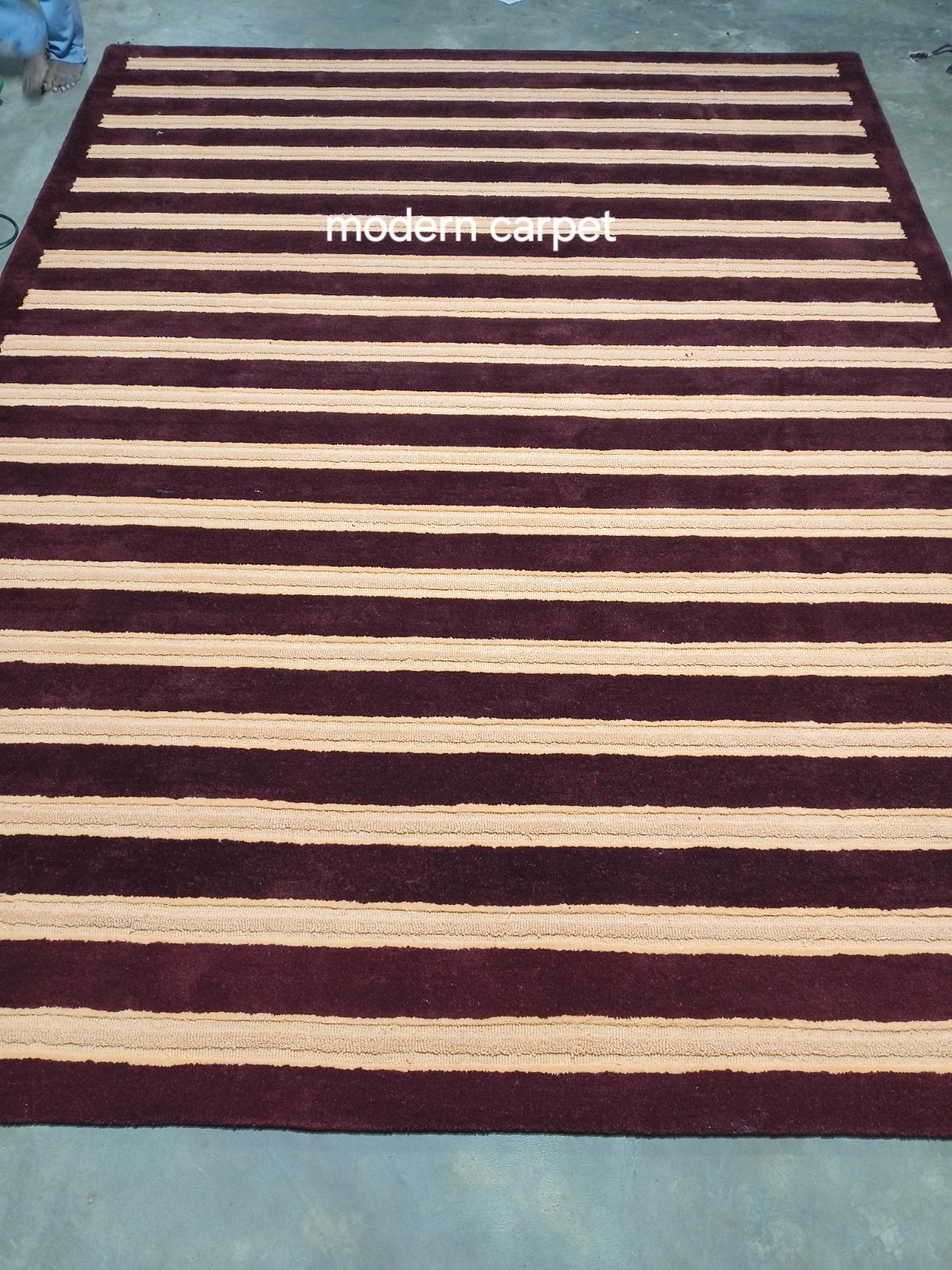 Modern Striped Area Rug – Soft Plush Carpet for Living Room, Bedroom & Office