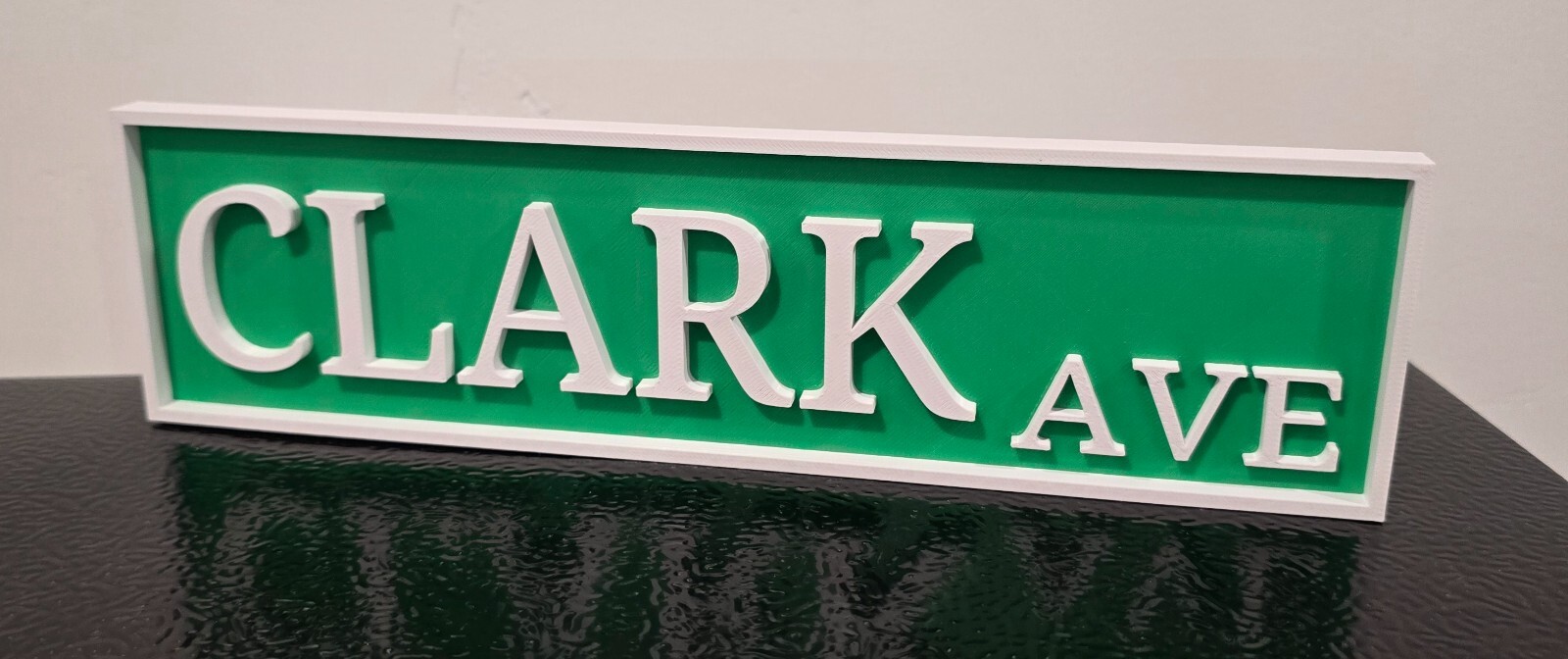 Custom 3D Street Sign – White and Green – Custom Road Sign – Man Cave Sign