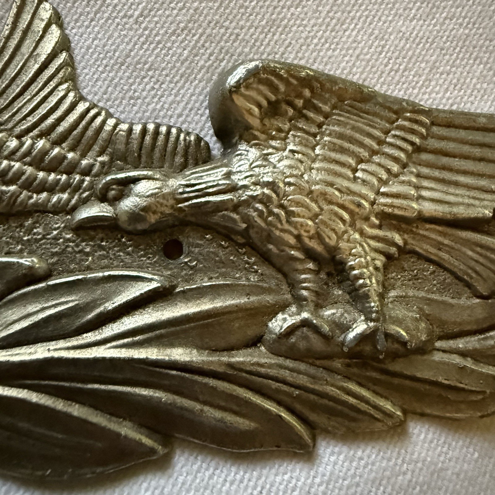 American Bald Eagle Scroll Cast Metal Freedom Flyer 7″ x 3″ Door Plaque Vintage