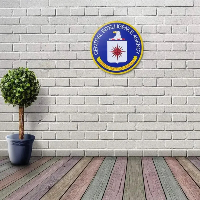 CENTRAL INTELLIGENCE AGENCY 8 IN. ALUMINUM WALL HANGING