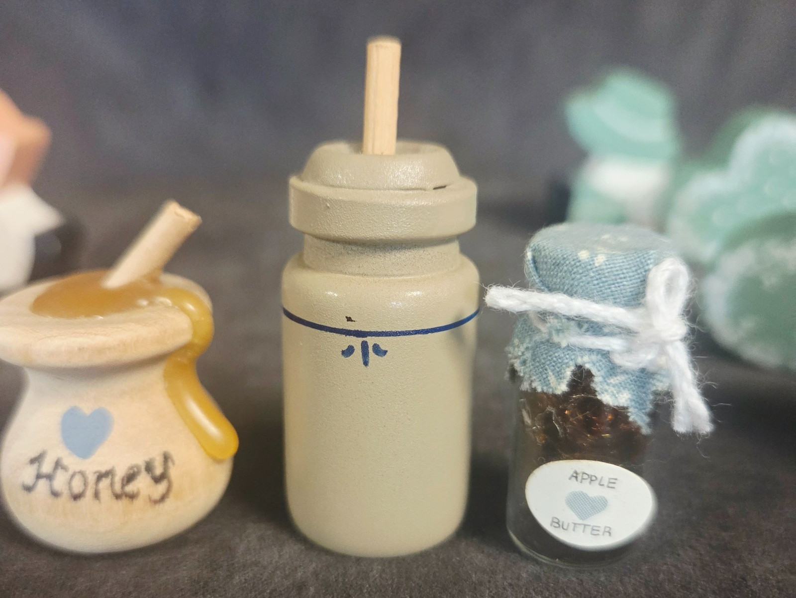 Handmade Primitive Country Kitchen Miniature Wood Shelf Sitters 17 Pc Lot