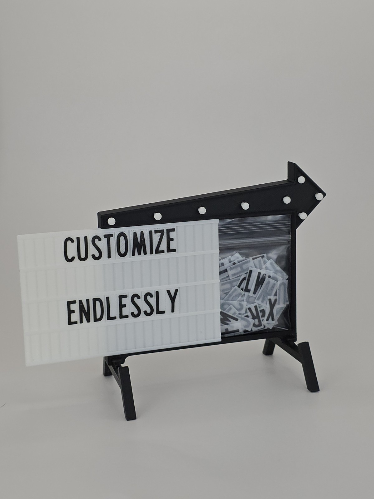Mini Retro Marquee Sign with Letters – Customizable Desk Decor (Cinema Style)