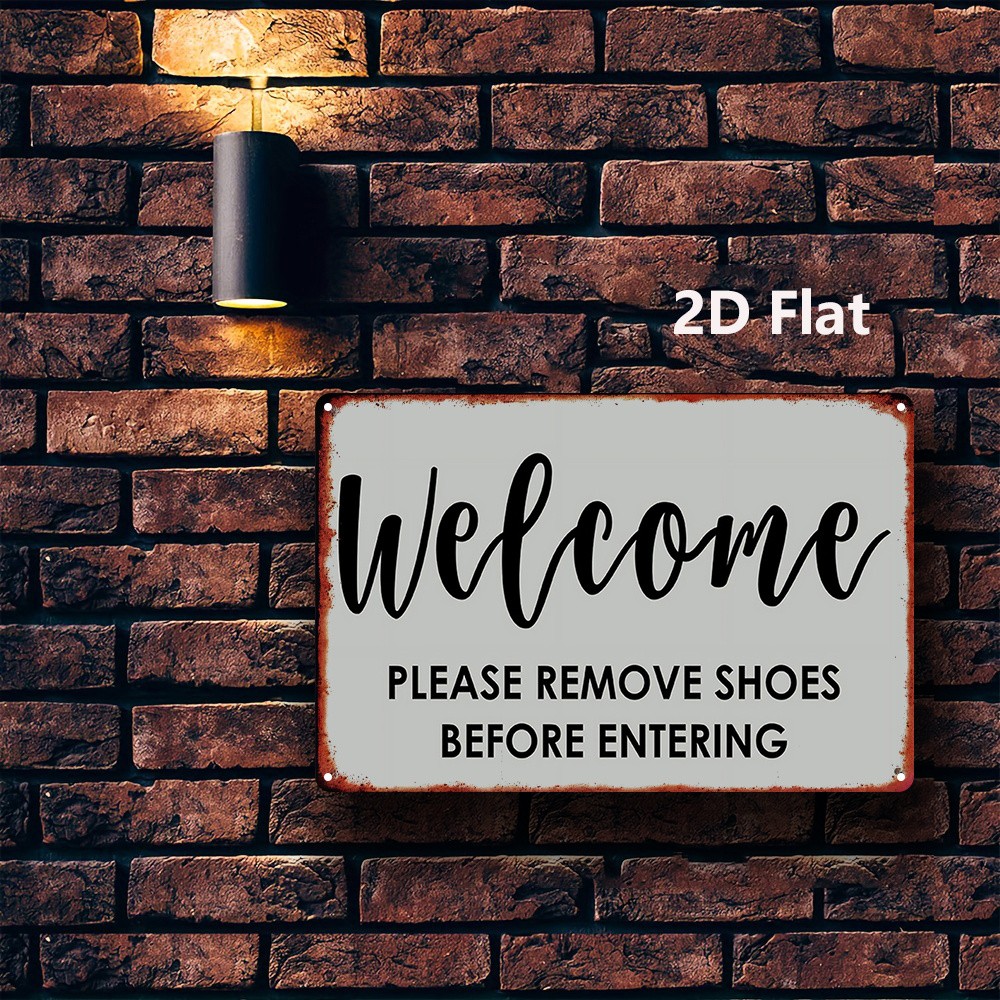 20.32×30.48 cm Metal Welcome Sign, Rustic Decor