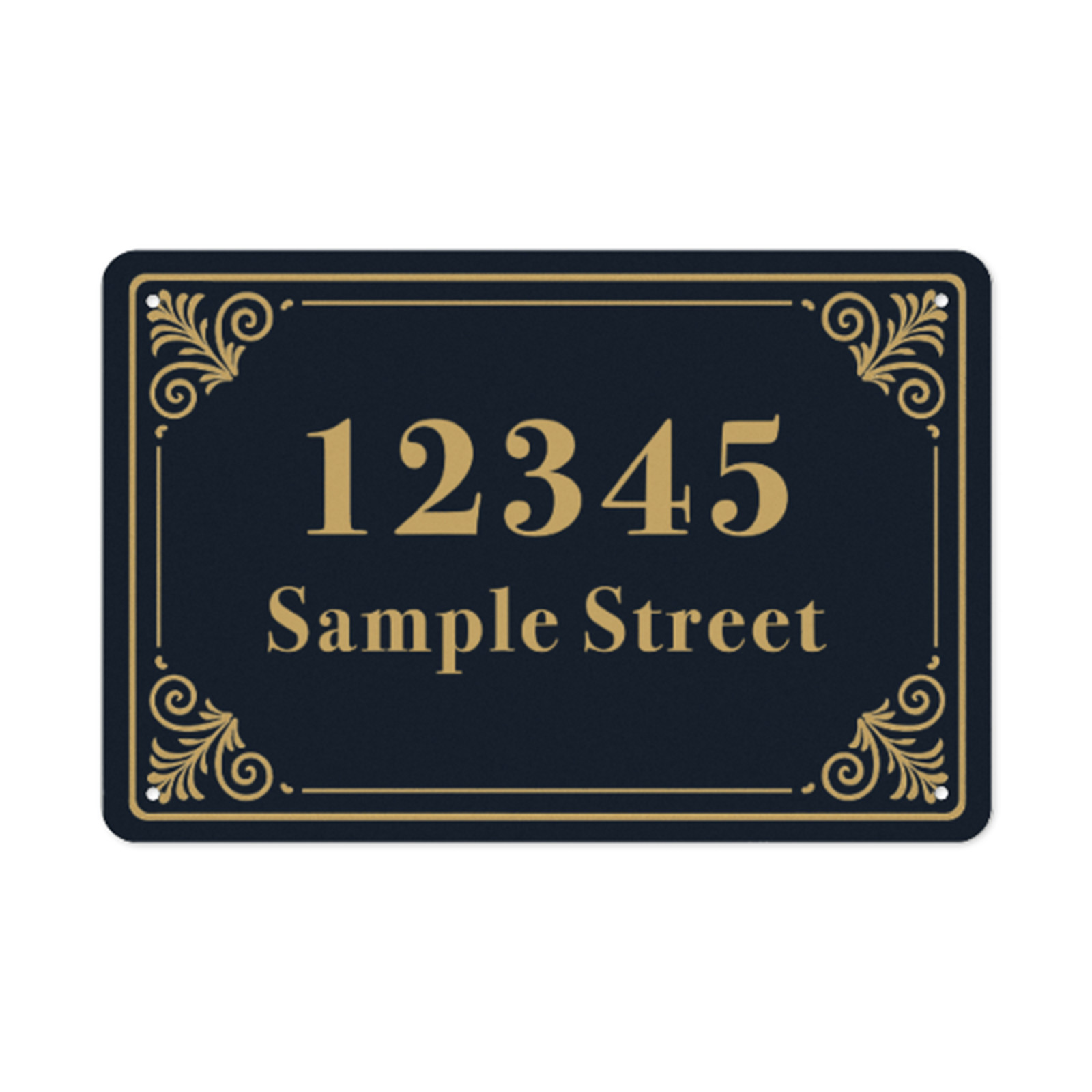 8″ x 12″ House Number Plaque Personalized Home Address Sign Custom Metal Iron