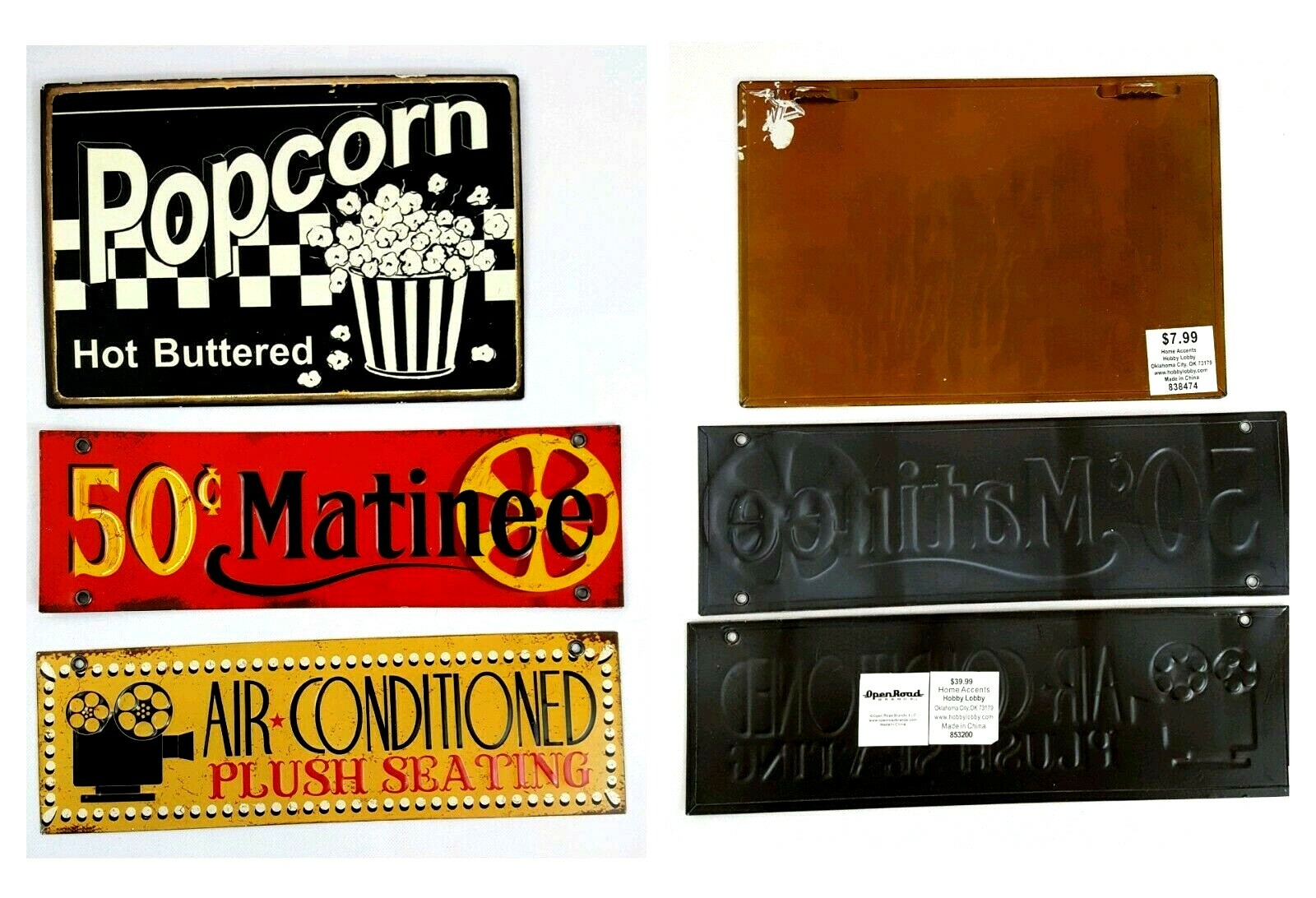 Movie Cinema Home Decor Lot of 20 Signs Books Theatre Plays CD Vinyl