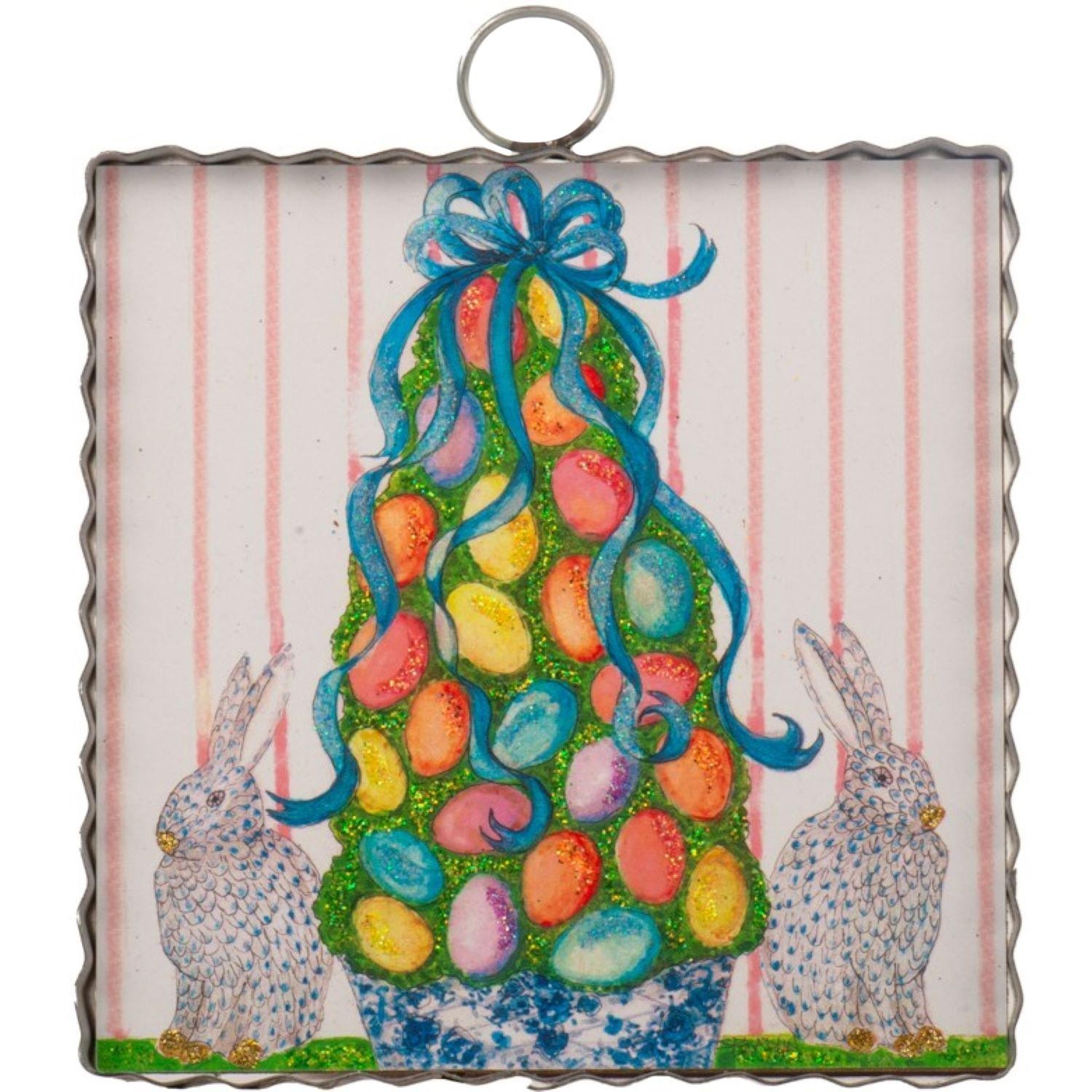 The Round Top Collection Mini Egg Topiary Print 6x6x1