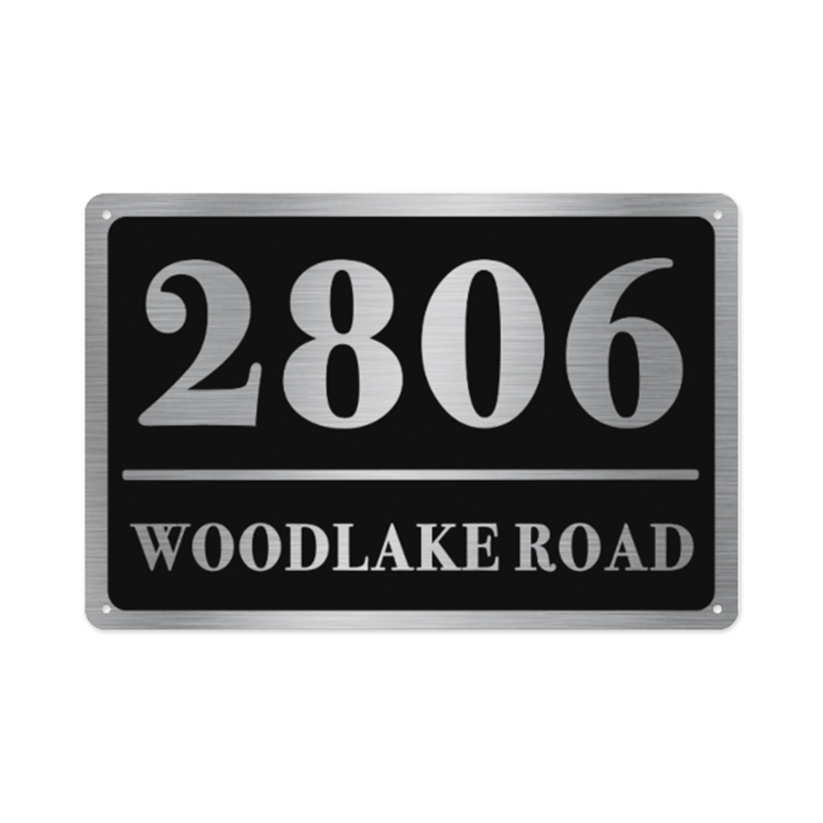 12″ x 8″ Customized Aluminum House Number Plaque Personalized Home Address Sign