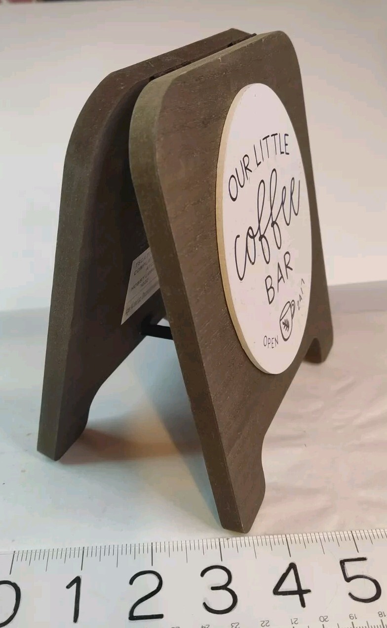 Our Little Coffee Bar Open 24 / 7 Table or Counter Sign 5″ x 6″