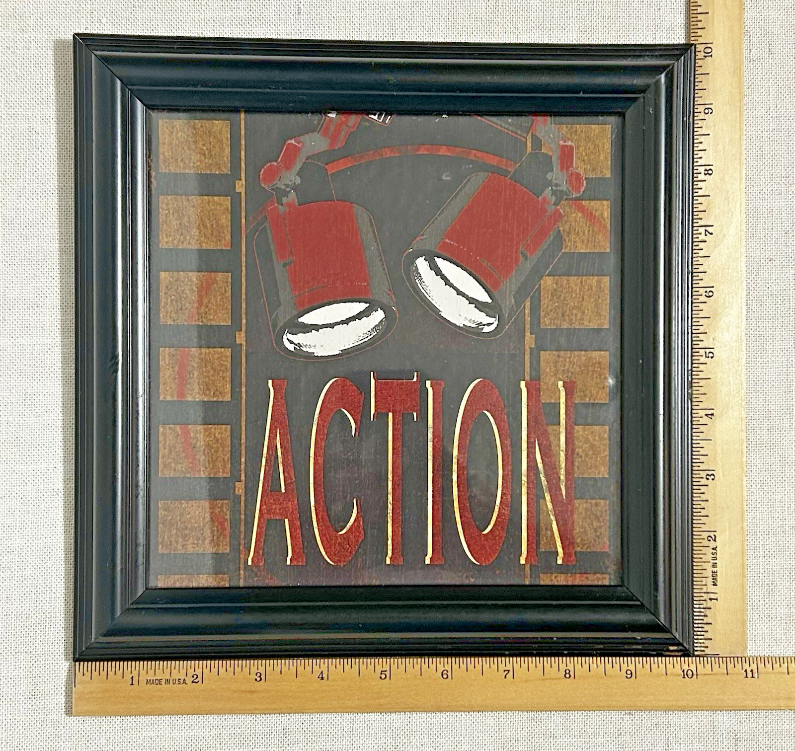 3 Pc. Retro Home Theater Wall Decor Set Action – Ticket Window – Start Film