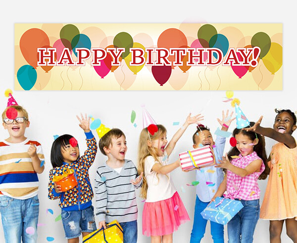 HAPPY BIRTHDAY Banner – Indoor/Outdoor Sign Kids Adults Surprise Birthday Party