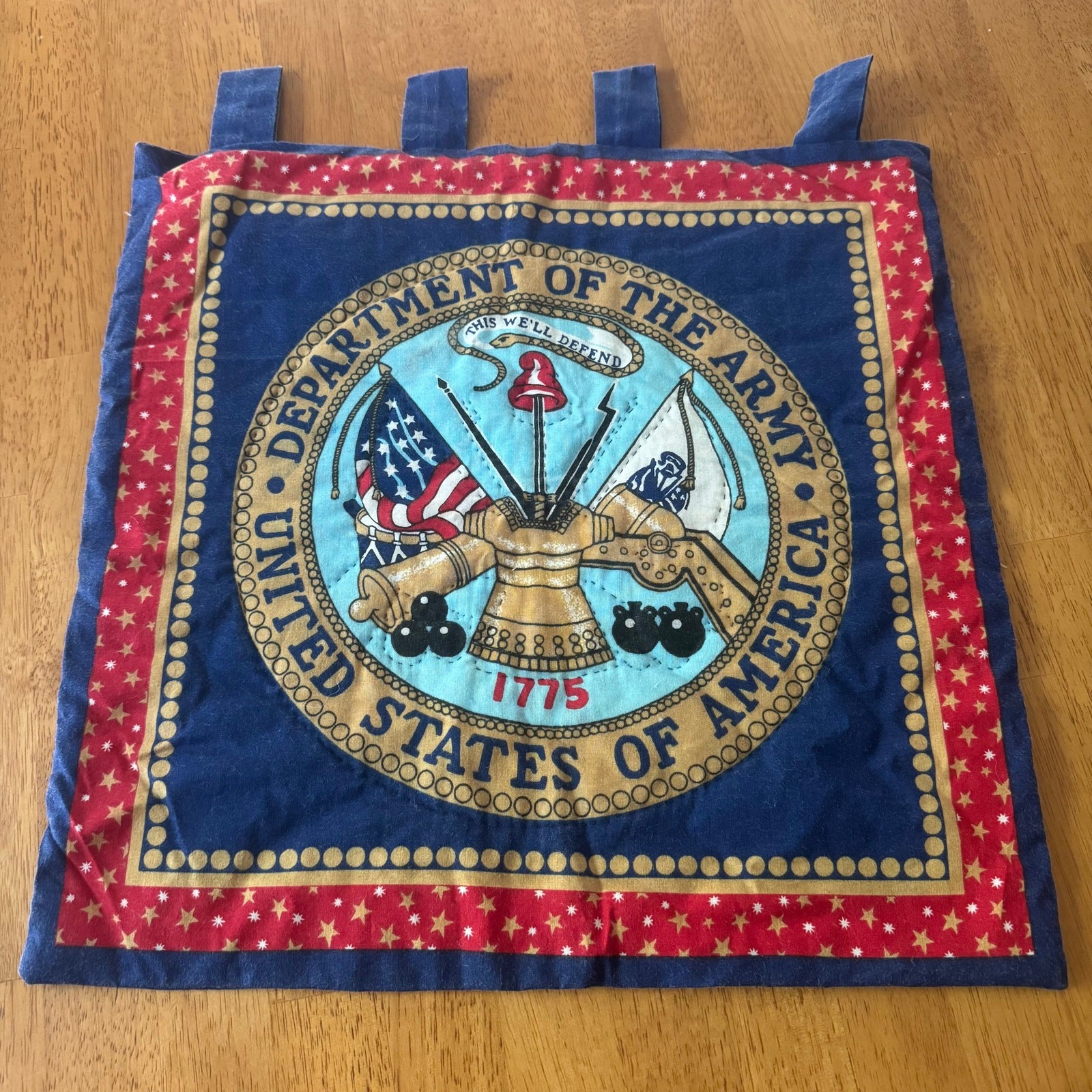 United States Department of the Army Seal Cotton Fabric Wall Hanging 16″