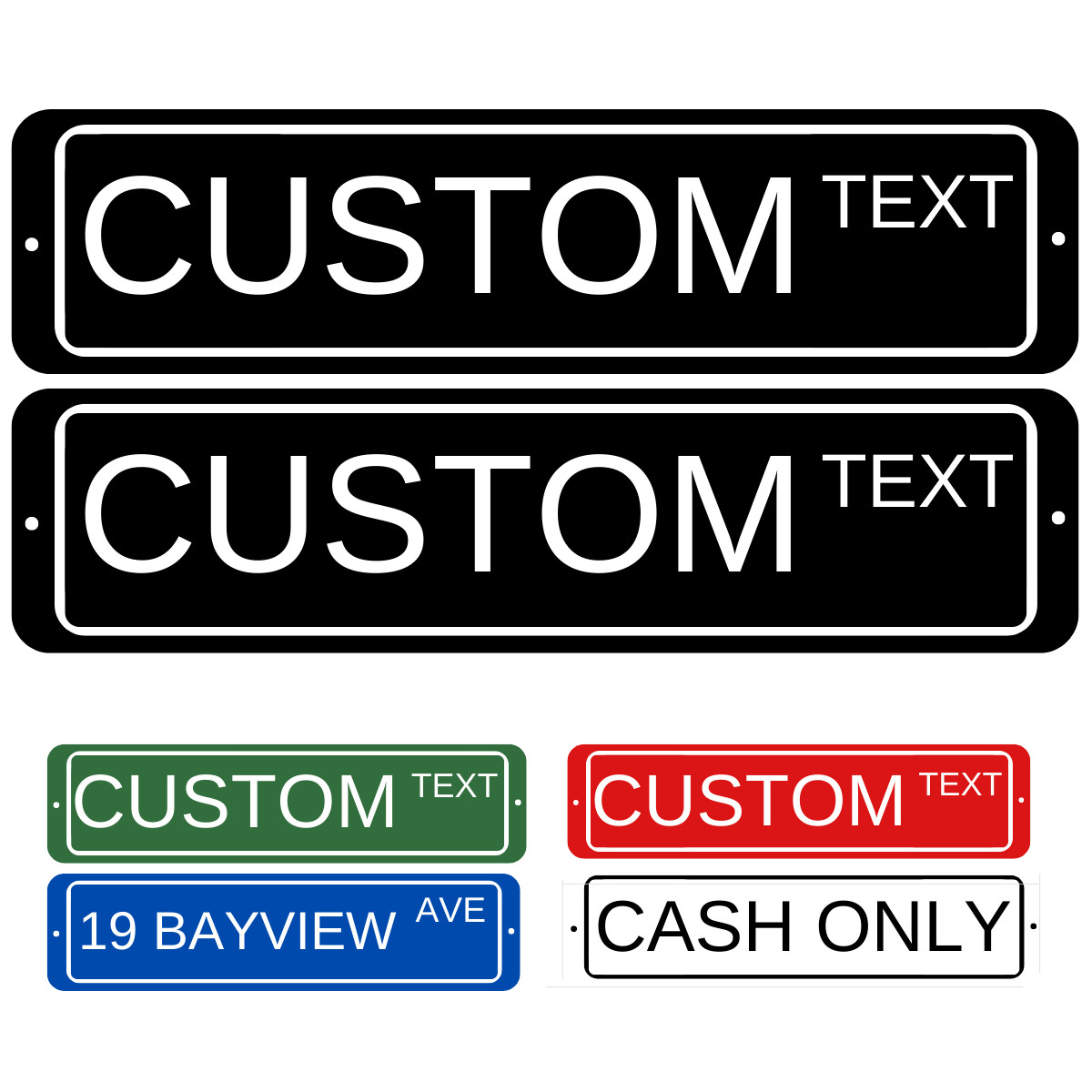 Custom Holiday Gift Outdoor/Indoor Personalized Street Signs (2 Size/Multicolors