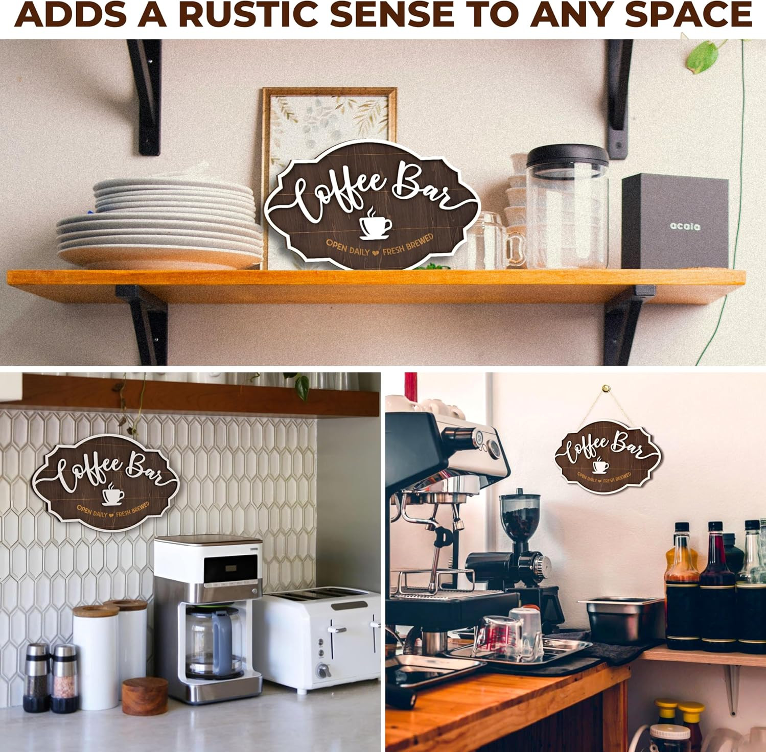 Small Coffee Bar Sign For Wall – Vintage Coffee Sign Decor For Bar Accessories