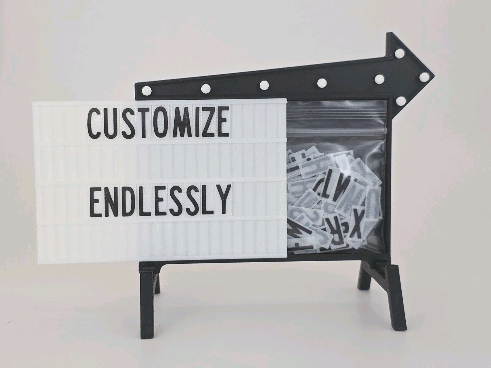 Mini Retro Marquee Sign with Letters – Customizable Desk Decor (Cinema Style)