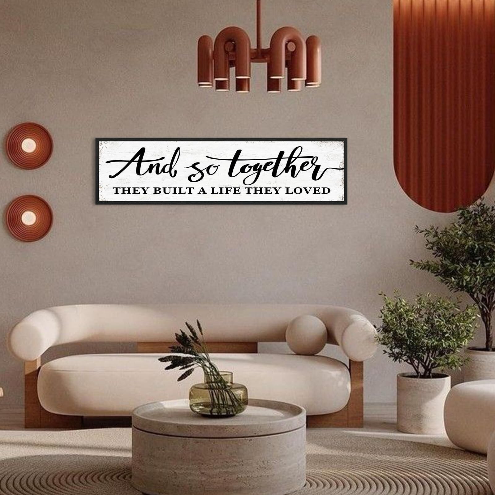And So Together They Built a Life They Loved Sign: Rustic Bedroom Signs Wall …