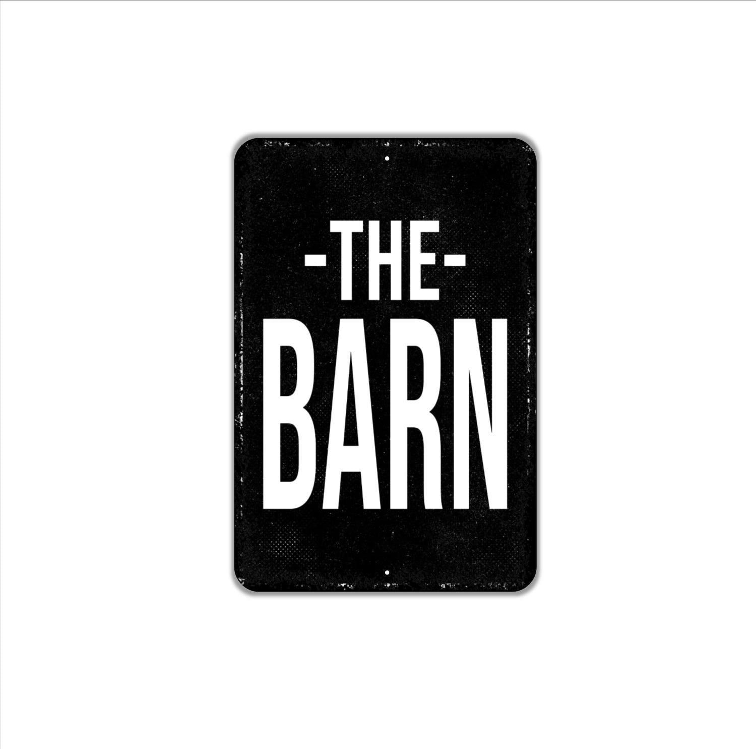 The Barn Sign Metal Wall Art or Canvas Decor for Farmhouse, Rustic Barn,