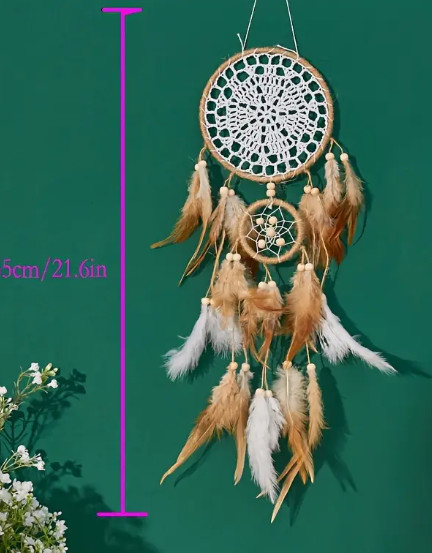 DREAMCATCHER-5 Pack Large Size Dreamcatchers, Moon and Stars Handmade