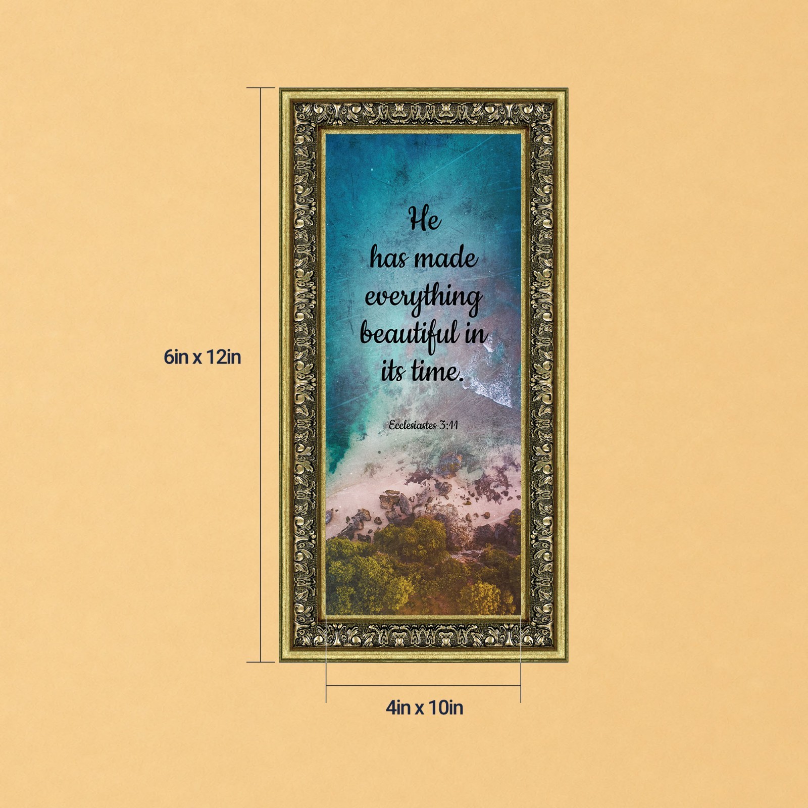 He Has Made Everything Beautiful, Ecclesiastes 3:11, Coastal Framed Picture