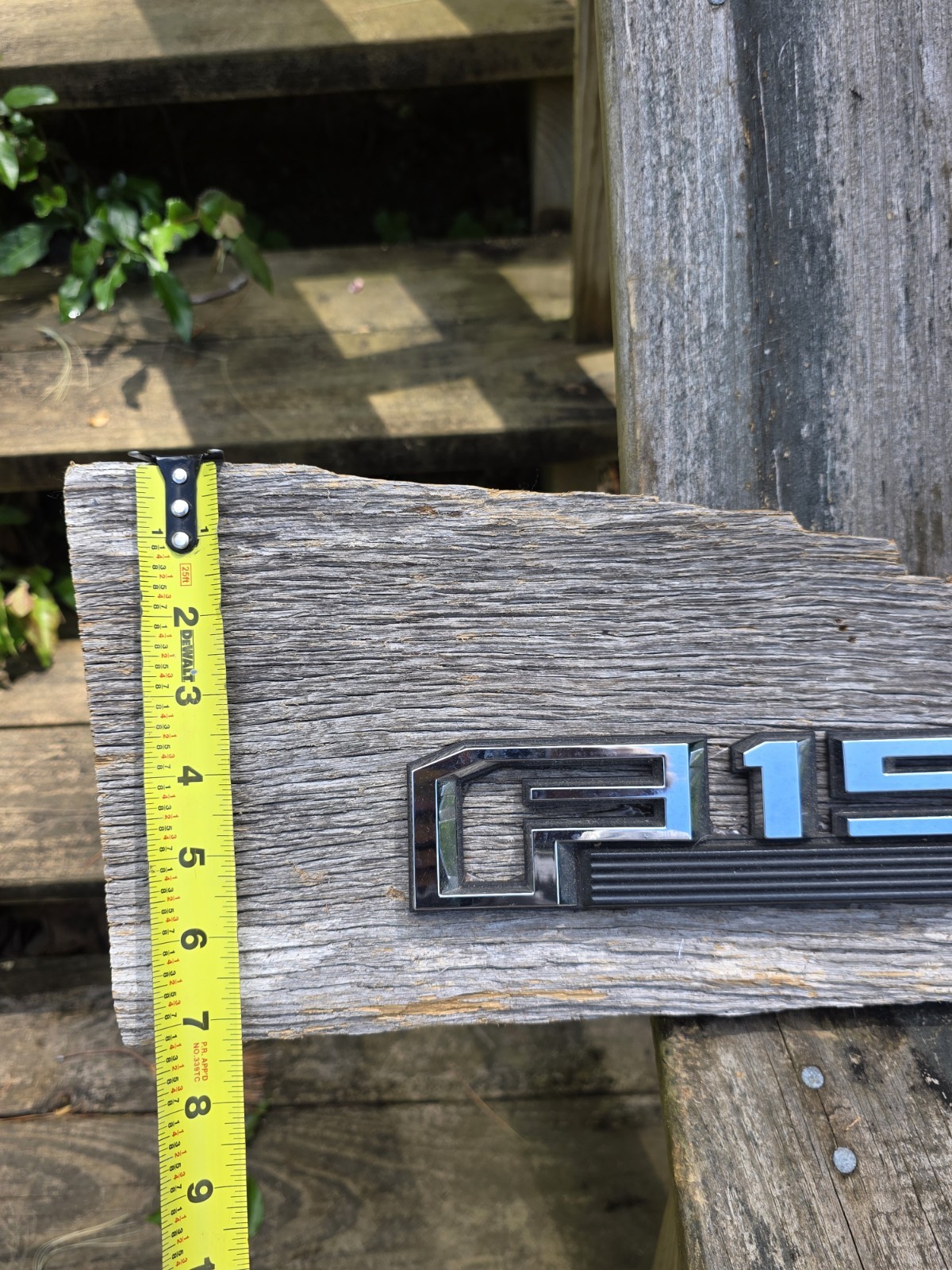 F150 XLT Fender Badge Mounted On Oak Barnwood Sign Garage Art Man Cave Gift