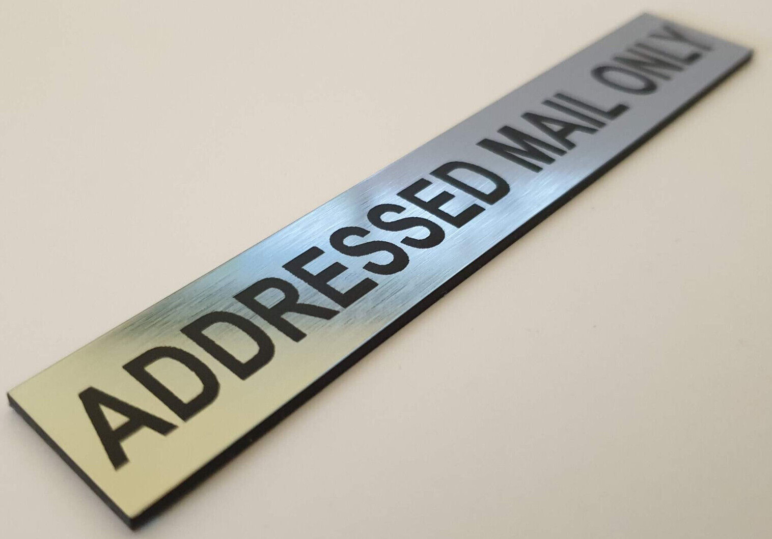 Addressed Mail Only Sign for Mailbox Letter Box 30 Colours 7 Small Medium Sizes