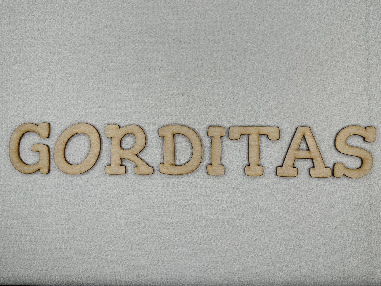 Laser Cut Unfinished Wood Letters or Numbers Gorditas Font Craft Cutout