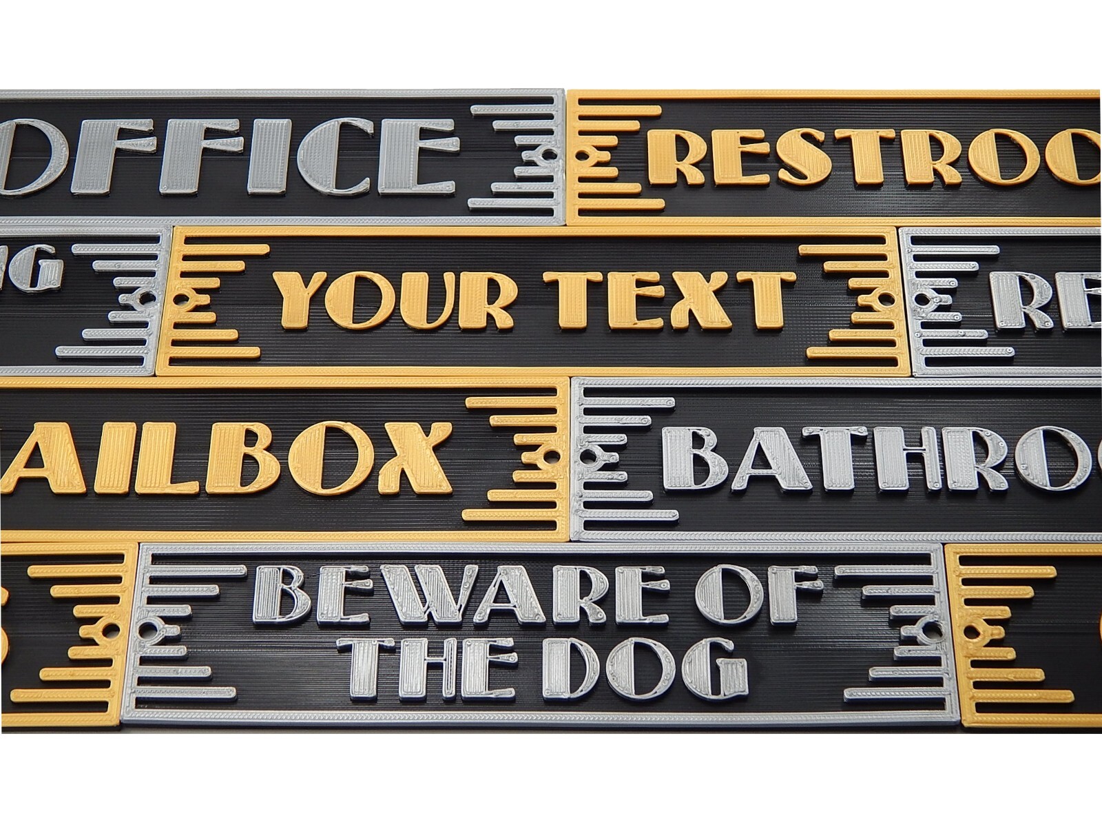 Plastic Mailbox Mail Box Art Deco Style Sign Office or Home Décor Wall Plaque
