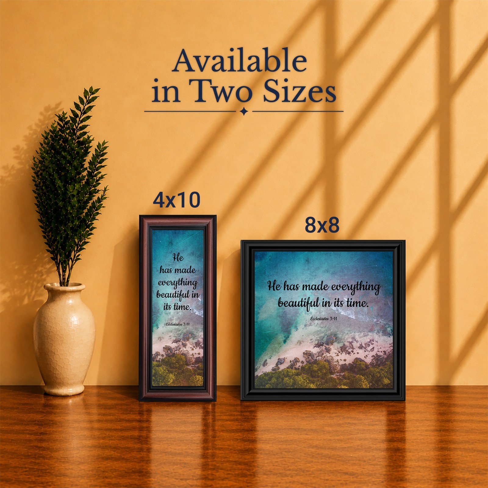 He Has Made Everything Beautiful, Ecclesiastes 3:11, Coastal Framed Picture