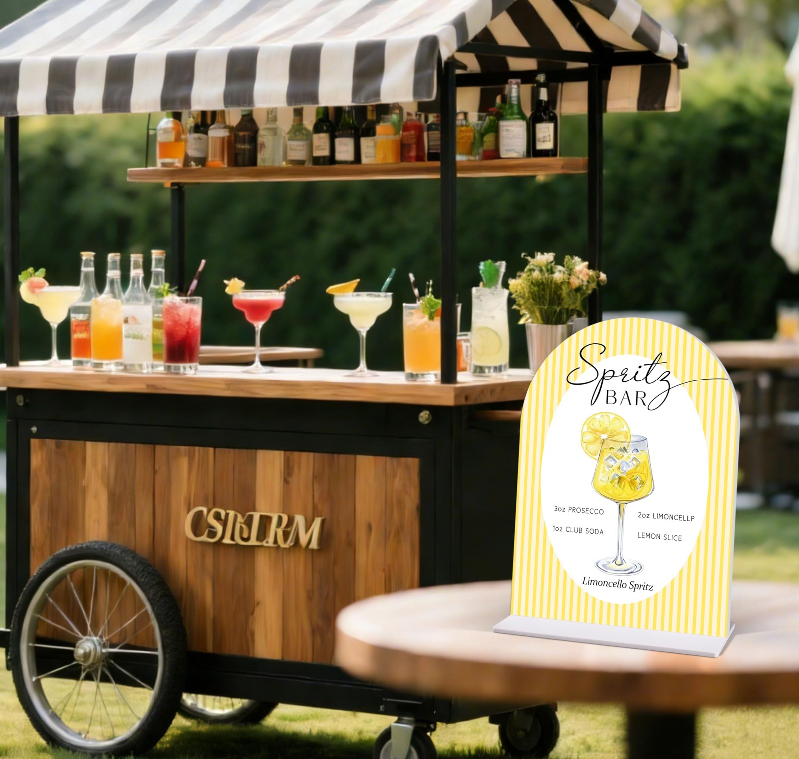 Limoncello Spritz Bar Table Sign – Spritz Cocktail Recipe, 6×8 Acrylic Sign, …