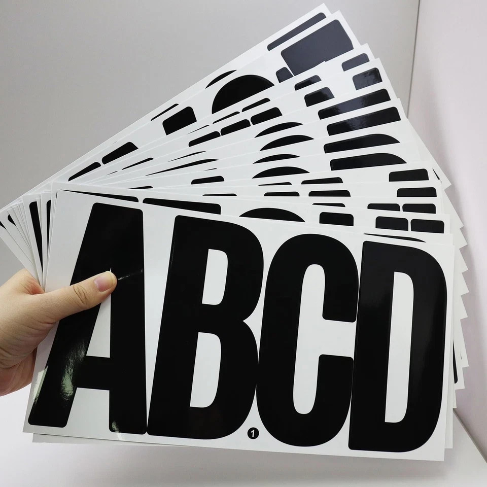 21 Sheets 6 Inch Letter Stickers, Self Adhesive Vinyl Capital Alphabet Punctu…