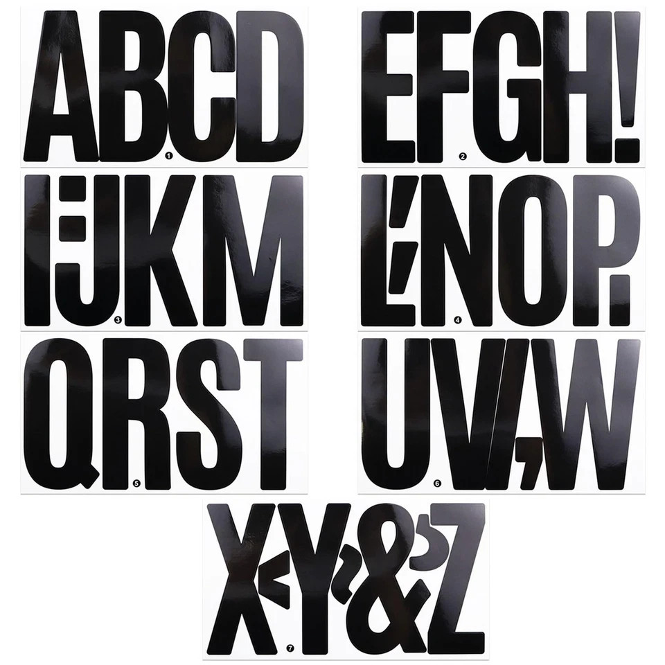 21 Sheets 6 Inch Letter Stickers, Self Adhesive Vinyl Capital Alphabet Punctu…