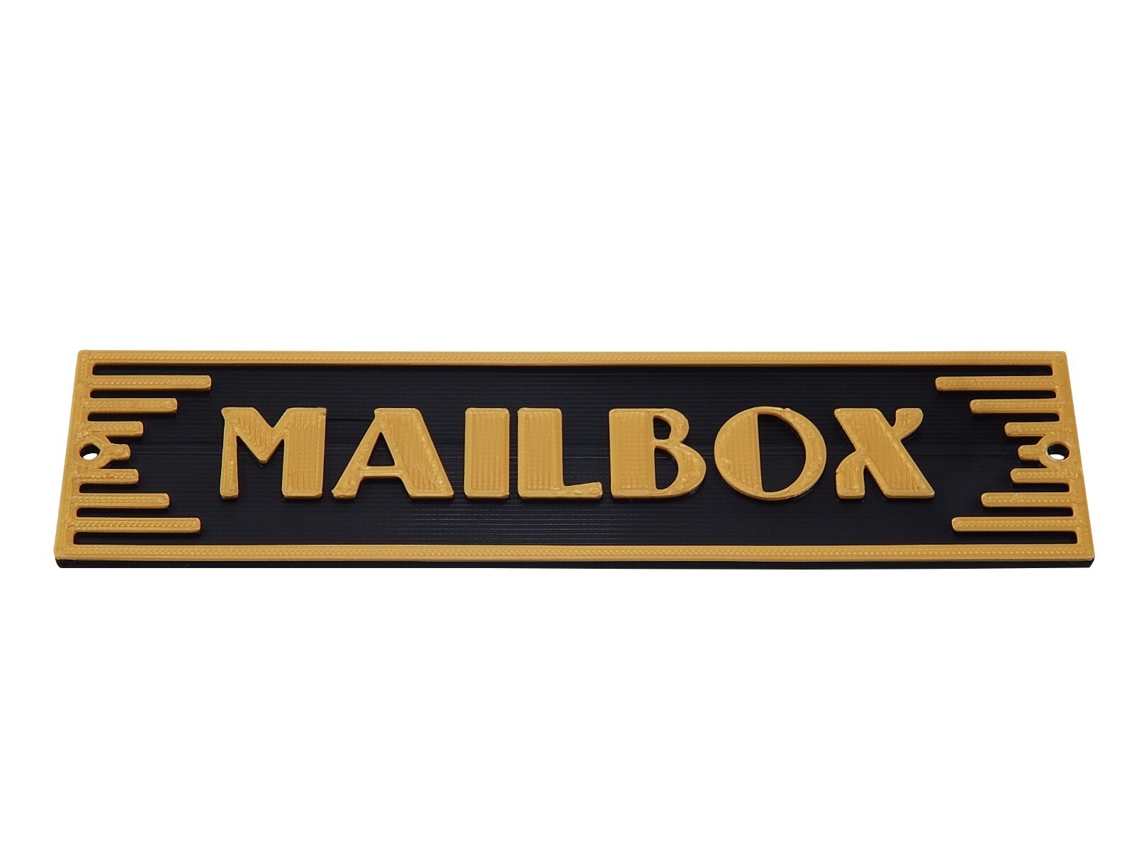 Plastic Mailbox Mail Box Art Deco Style Sign Office or Home Décor Wall Plaque