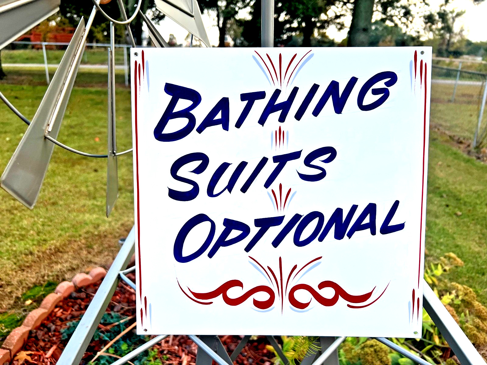 OOAK Hand Painted Lettered Old School Bathing Suits Optionl SIGN Pool Lake Decor