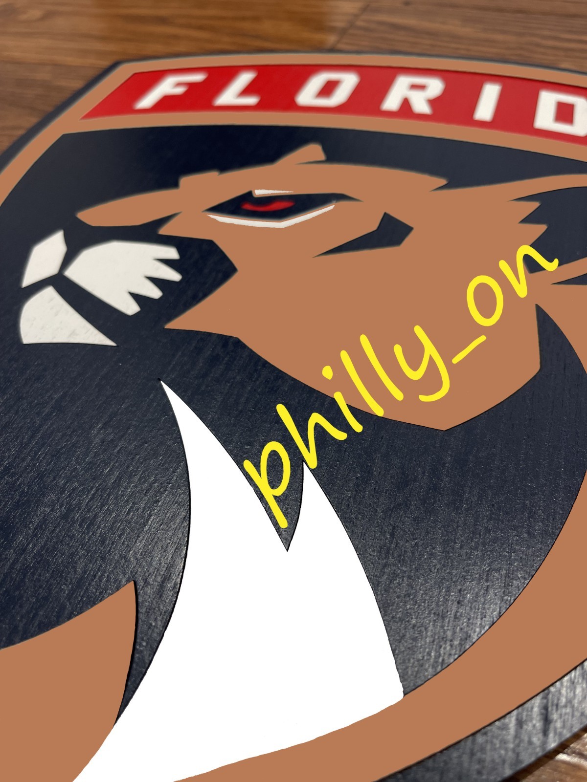 NHL Florida Panthers Logo Wooden Sign Wall Decor Handmade Quality 15″-35″
