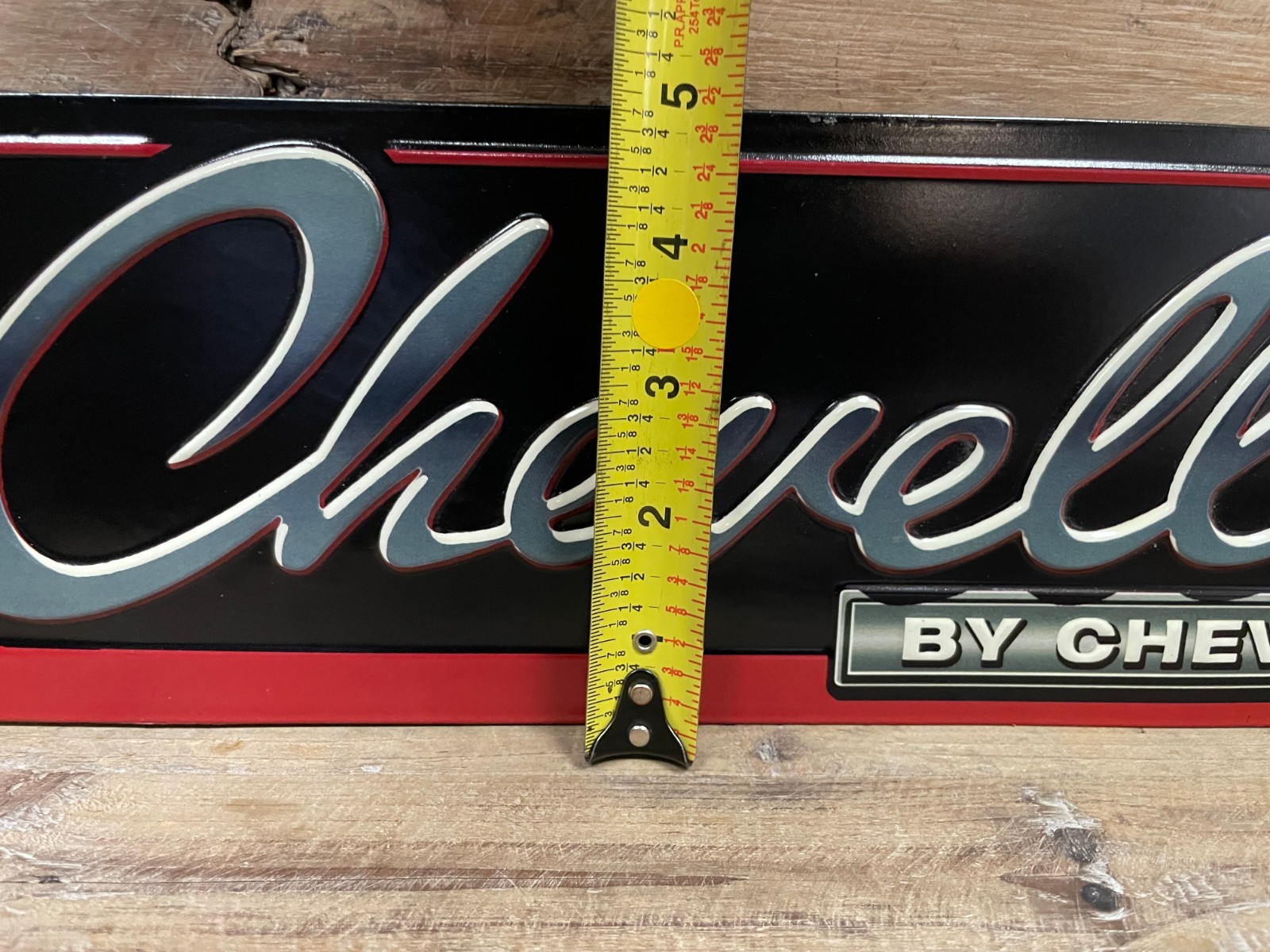 Chevelle Embossed Metal Mancave Garage Wall Sign 19″ x 5″