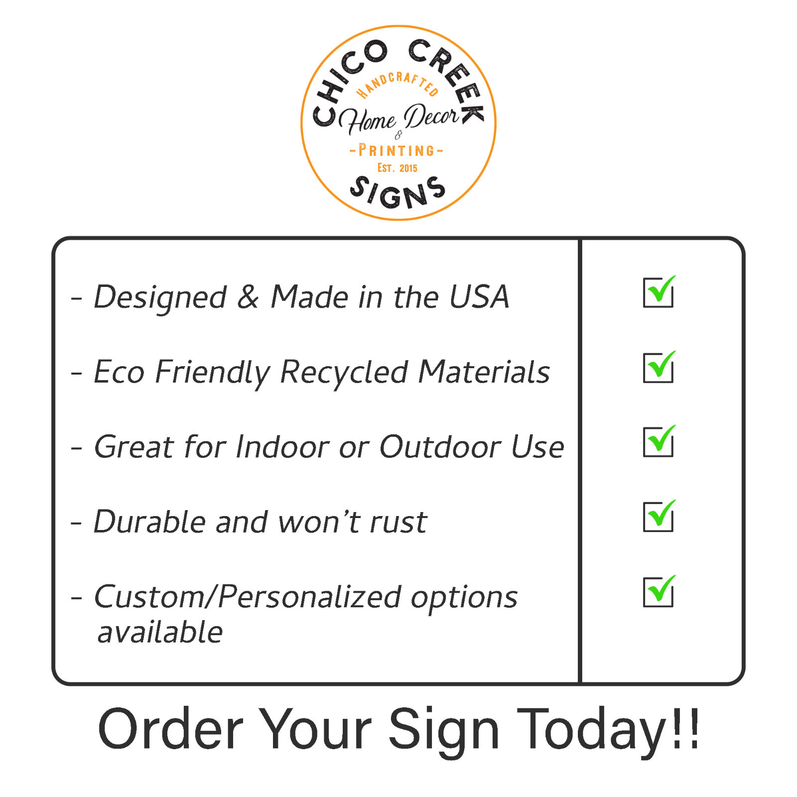 Personalized Green Street Sign Metal 4×18 104180001001