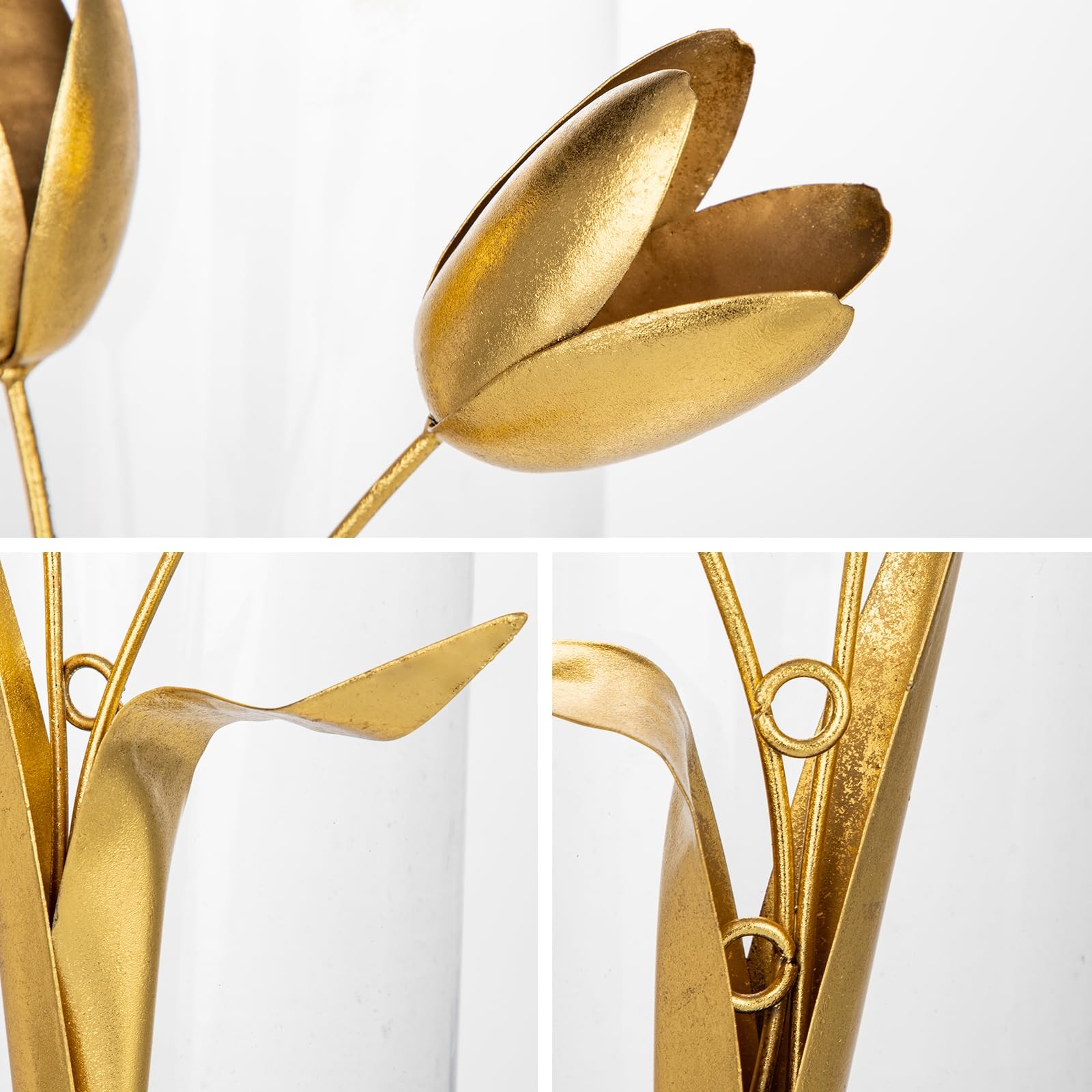 Metal Flowers Wall Decor, 15″ Metal Tulip Flowers Rustic Wall Art Decoration …