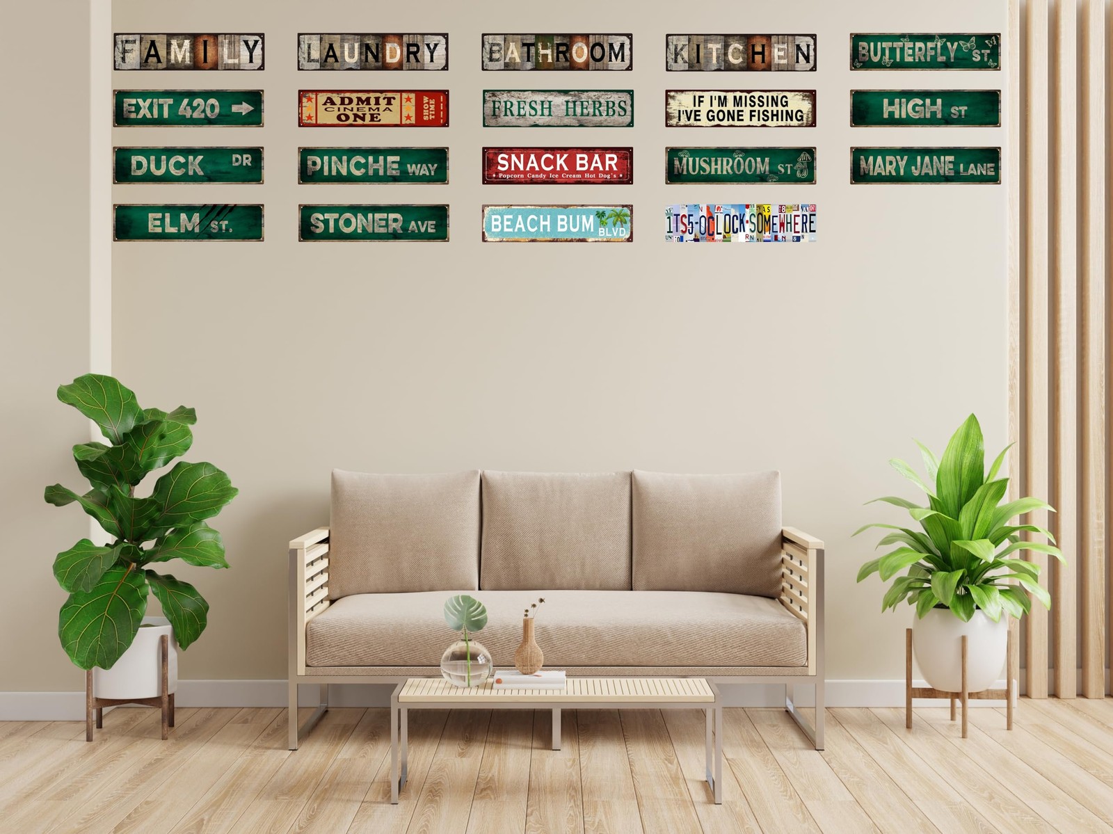 Tin Sign Wall Decor Bar Signs For Its 5 16 x 4 in, 5 O’Clock