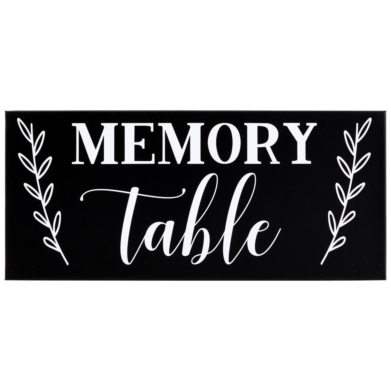 Juvale Rectangular Memory Table Signs – Easel for Funeral Medium, Black