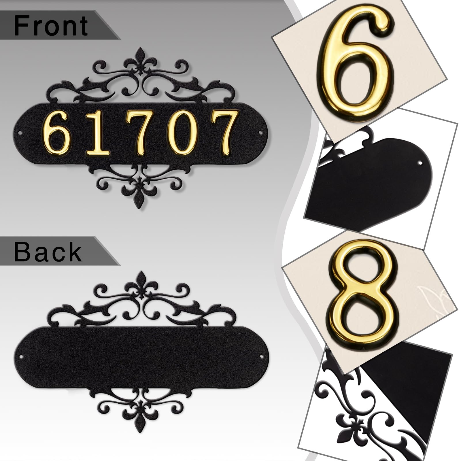 House Numbers for Outside,Metal House Address Numbers for Hotel House Home Offic