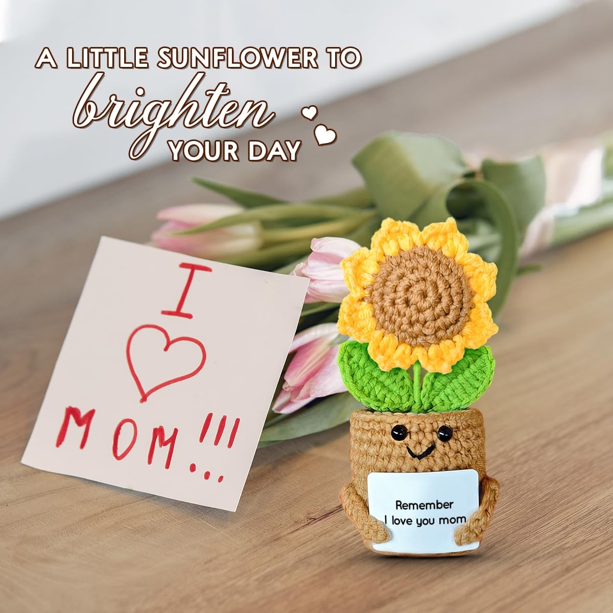 Handmade Crochet Sunflower Gifts for Mom Perfect for Mother’s Day & Birthdays