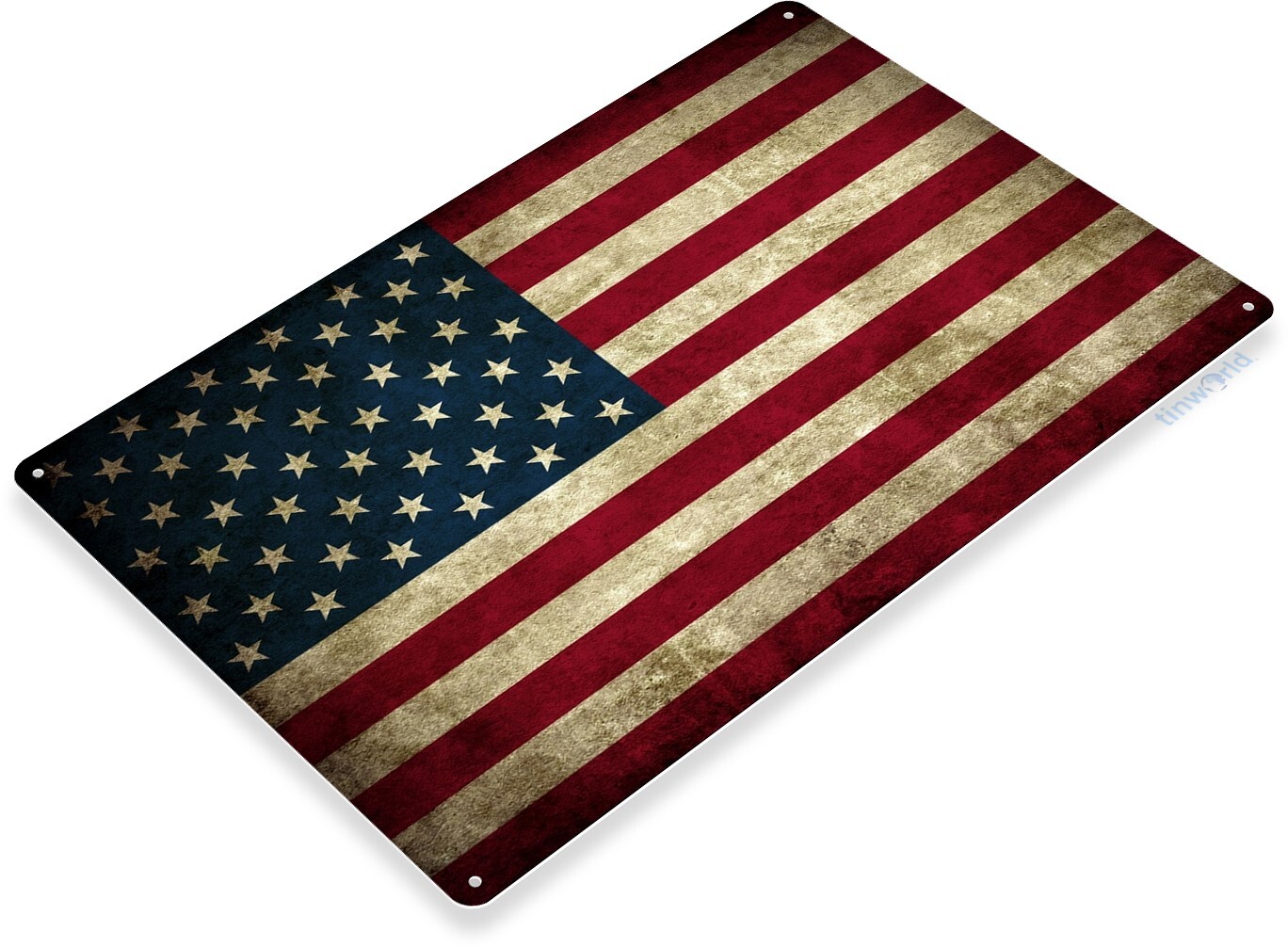TIN SIGN American Flag Metal Décor Wall Art Store Shop Bar Cave A212