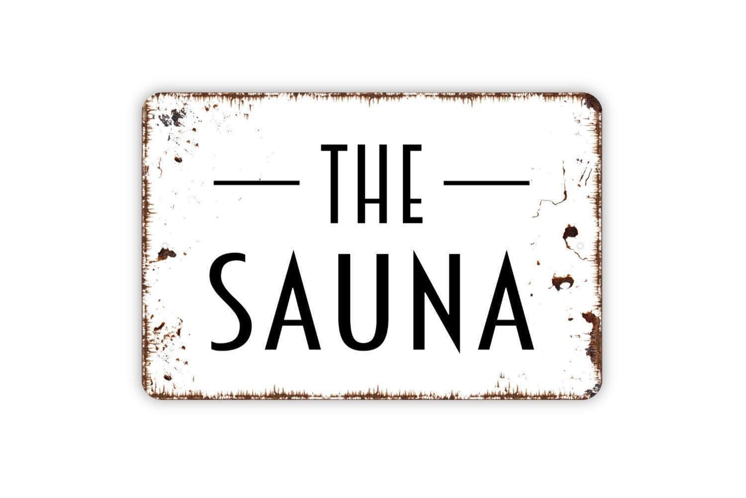 The Sauna Sign | Relaxing Spa Wall Decor | Metal Sign or Canvas for Home Sauna,