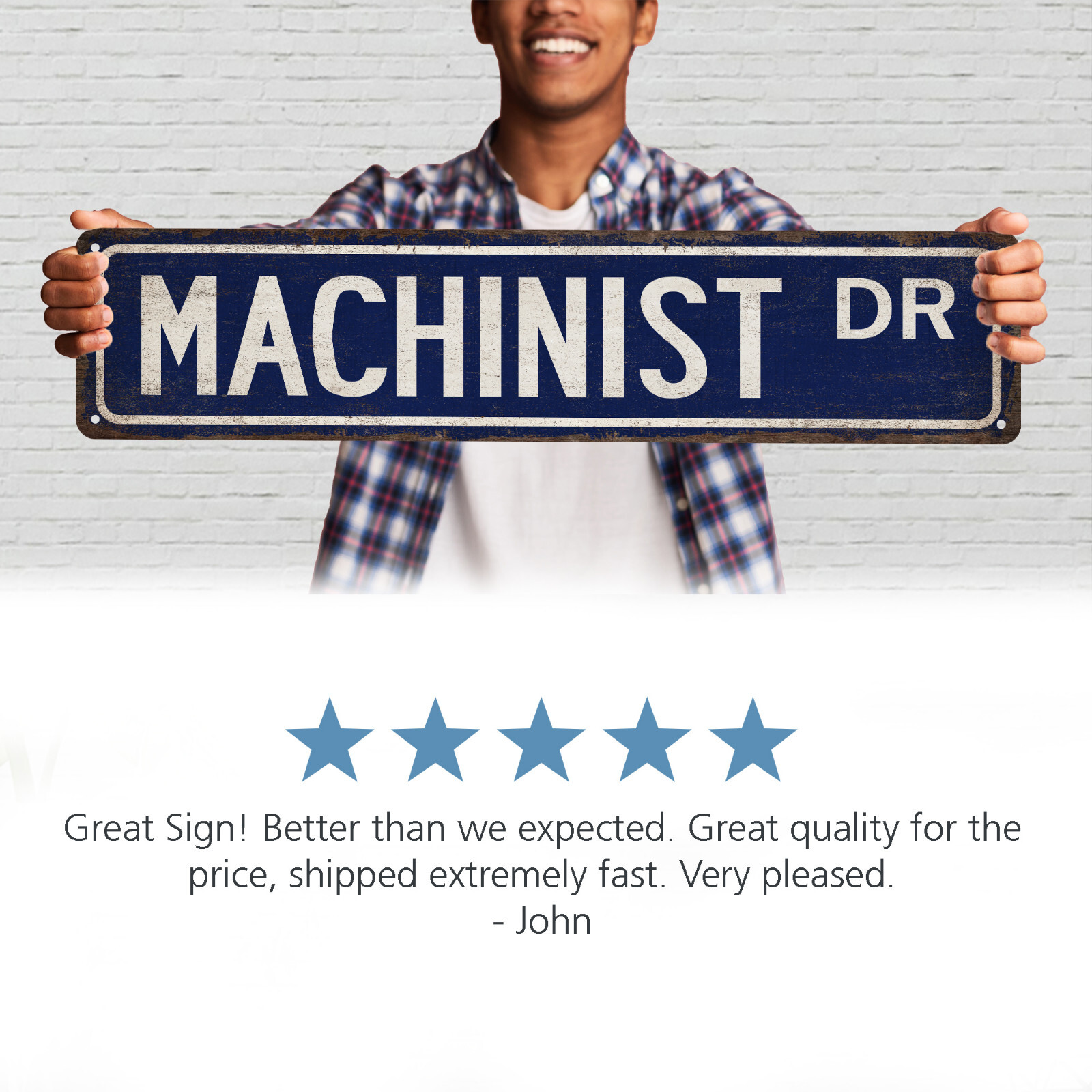 Machinist Street Sign Metal Worker Welder Machine Shop Construction 104180021009