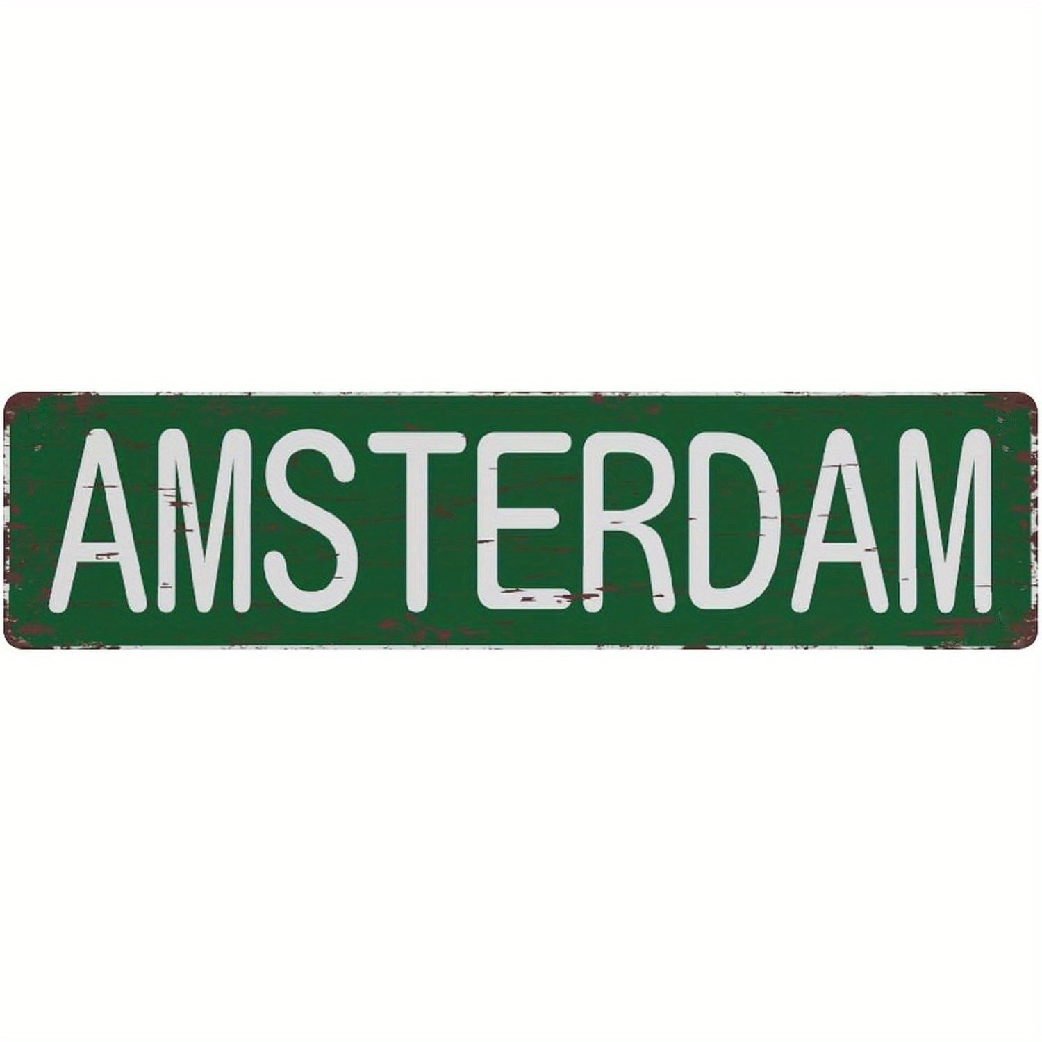 Amsterdam Street Sign Aluminum Street Sign 18×4 Inches Funny Bar Decor