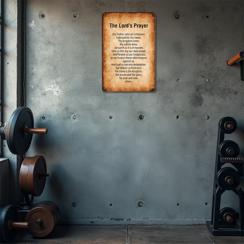 Lord’s Prayer Metal Wall Sign Religious Decor