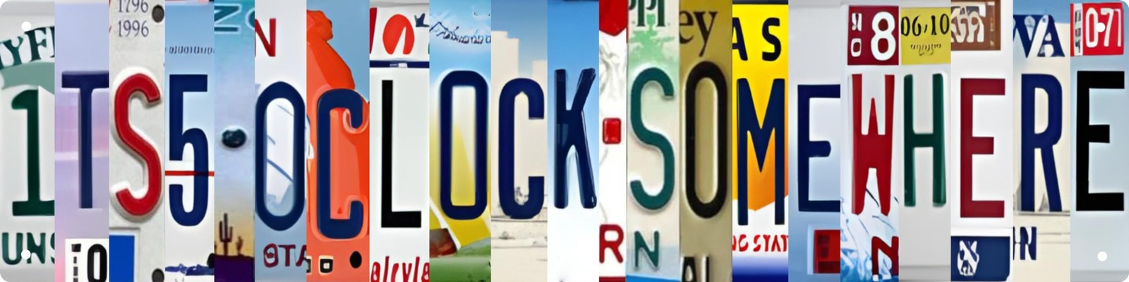 Tin Sign Wall Decor Bar Signs For Its 5 16 x 4 in, 5 O’Clock