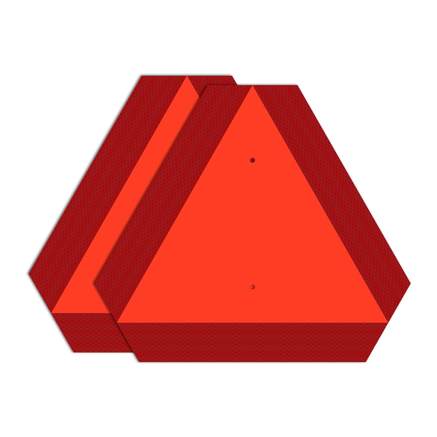 T&R Metal Slow Moving Vehicle Sign, Safety Medium Signage, RED – 2 Pack
