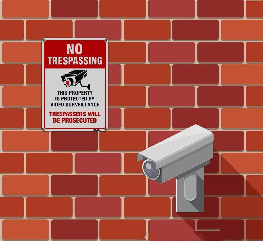 4 Pack No Trespassing Sign 10X14 Inches Heavy Duty Aluminum 7 Year Lifespan